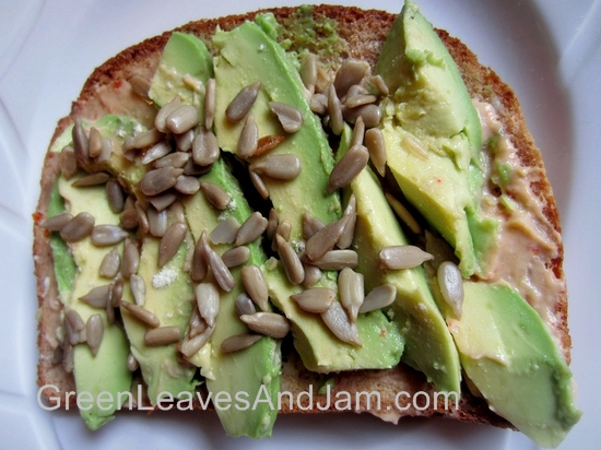 Avocado Hummus Topped Toast