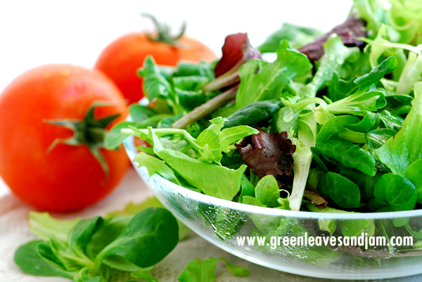 Green salad with tomatoes