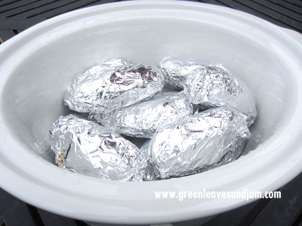 cook potatoes in a crock pot/slow cooker