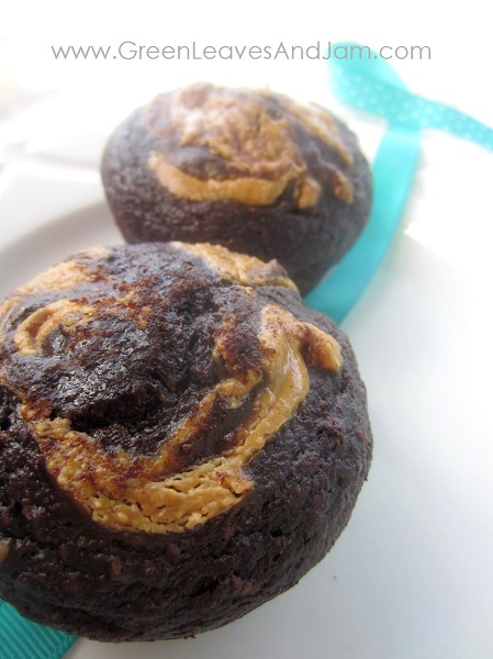 Chocolate and Peanut Butter Swirl Muffin