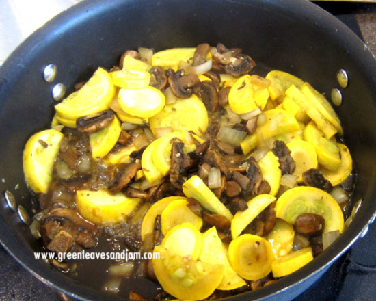 squash and mushrooms