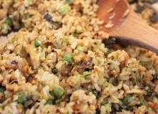 Plant-based Fried Rice with Brussel Sprouts