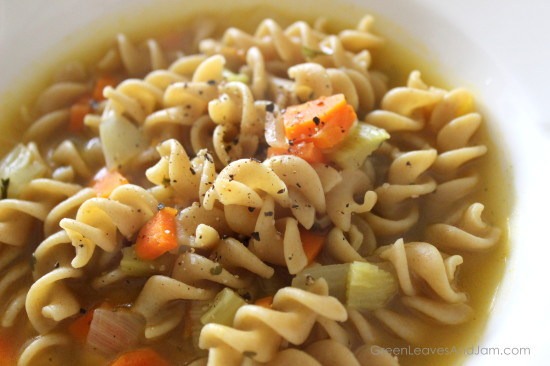 Plant-based NO Chicken Noodle Soup