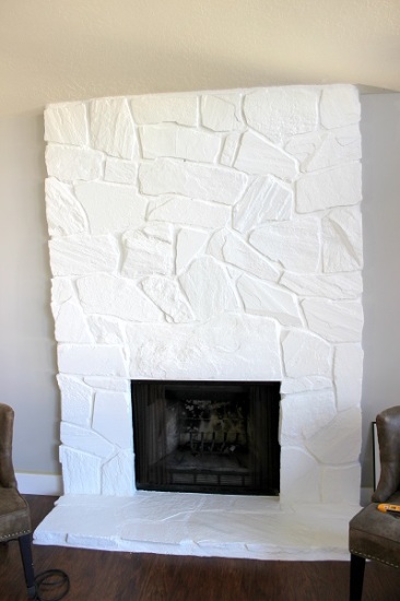 Installing (and making) a Floating Mantle for our Stone Fireplace. GreenLeavesAndJam.com