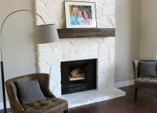 Installing (and Making) a Floating Mantle for our Stone Fireplace